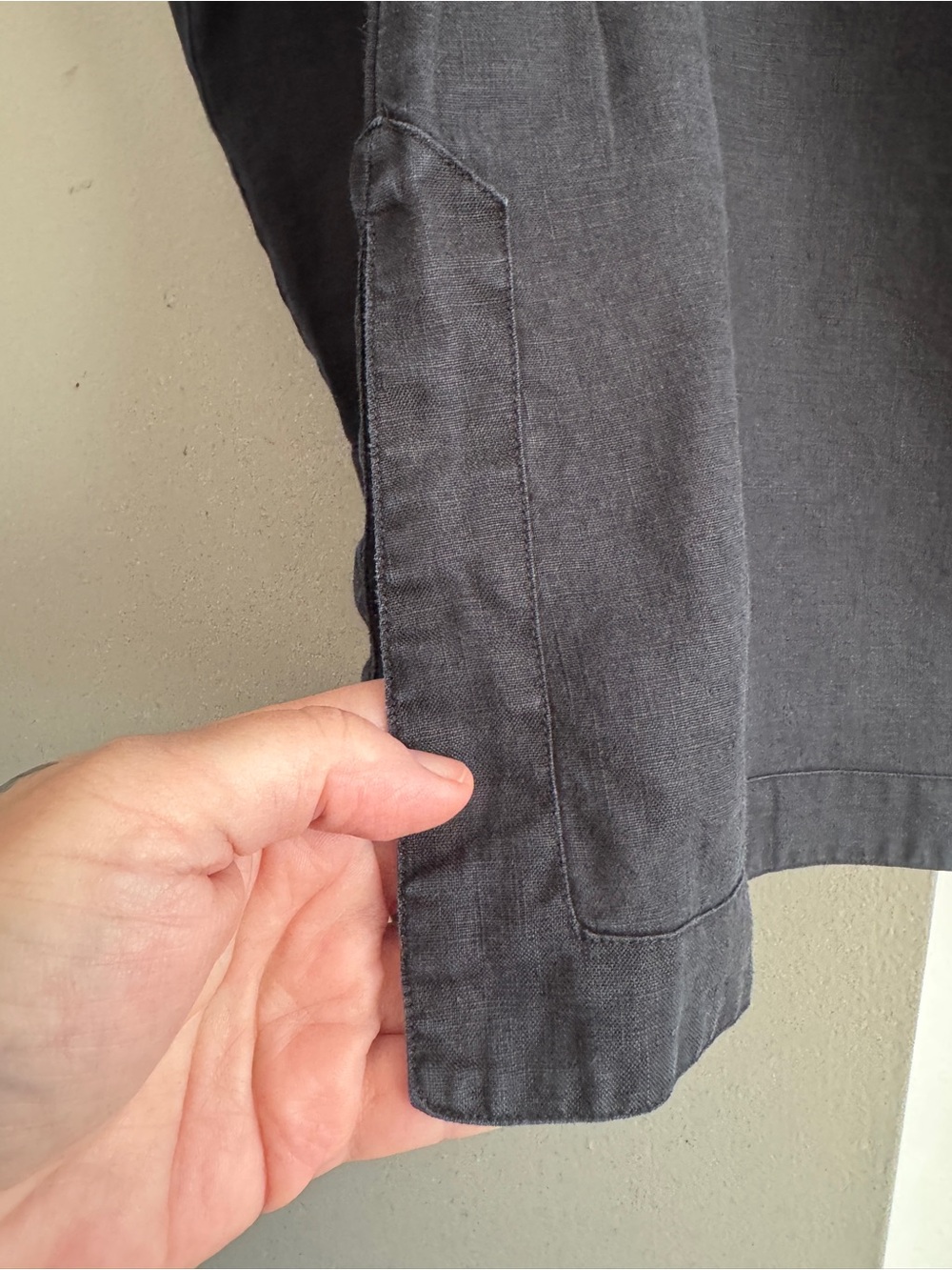 Ralph Lauren 1X Distressed Black 100% Linen Tunic - Picture 9 of 15